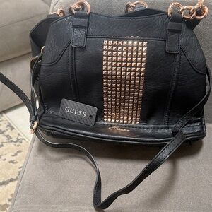 GUESS Black Crossbody Bag with Gold Accents